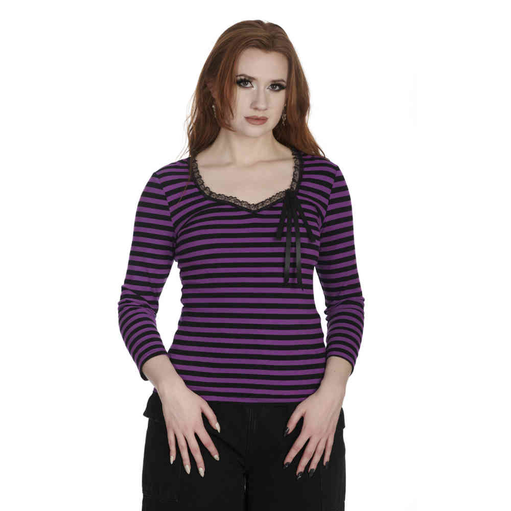 Banned - Fade Into You Longsleeve top - Black/Purple